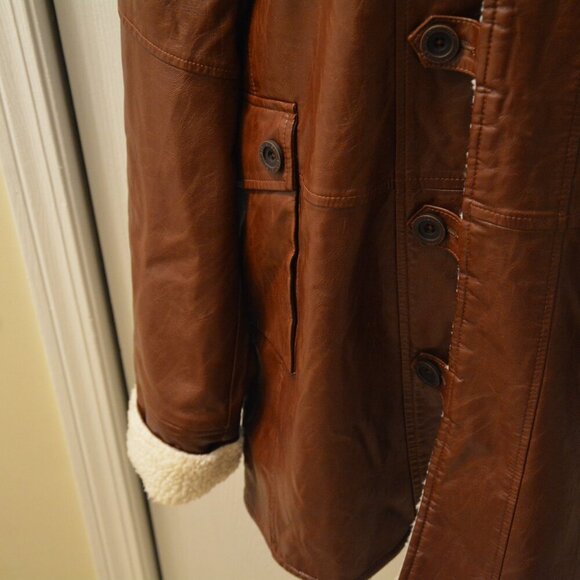Sherpa Trimmed Bomber Winter Coat - Picture 10 of 14